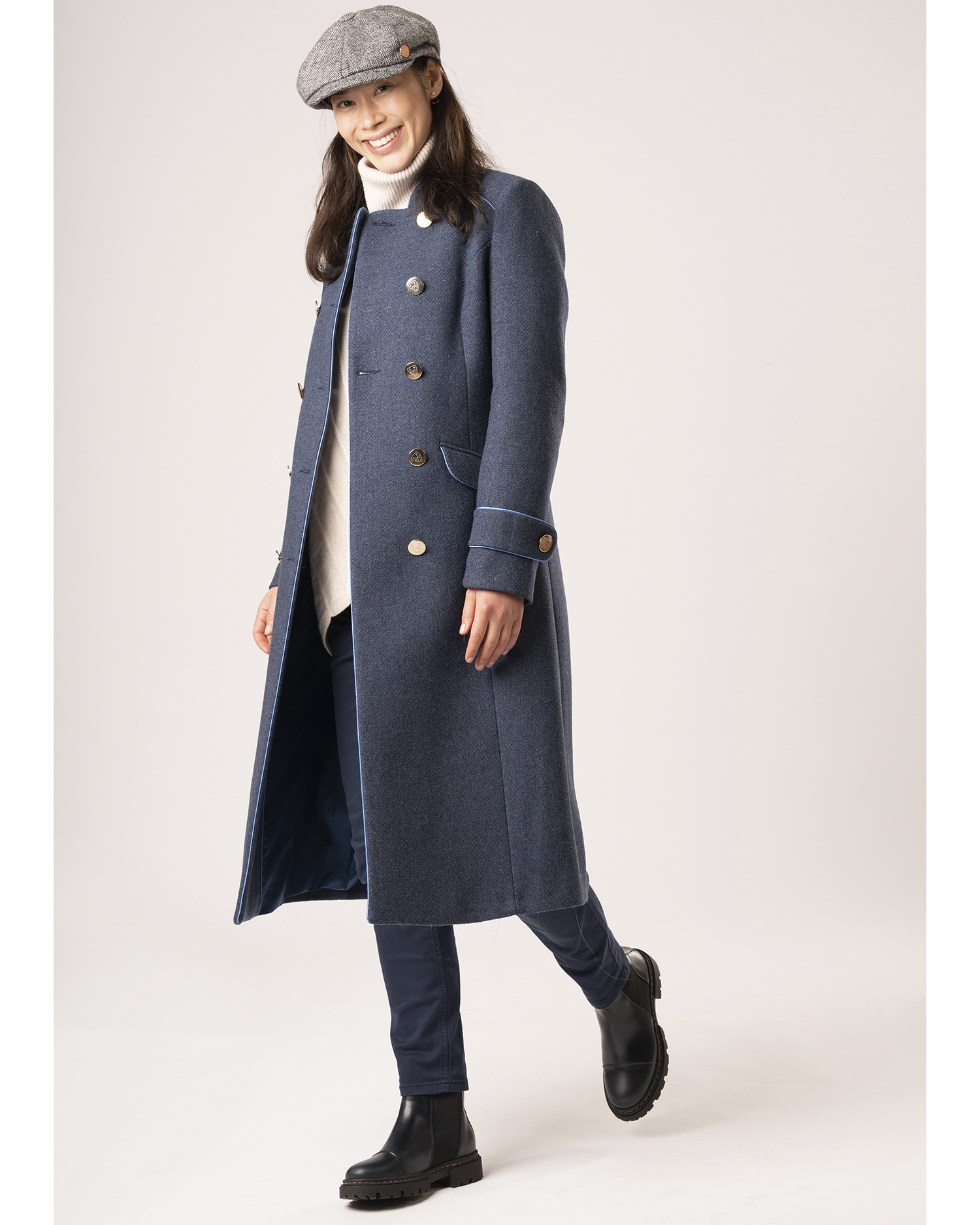 Cornflower blue 2025 wool coat