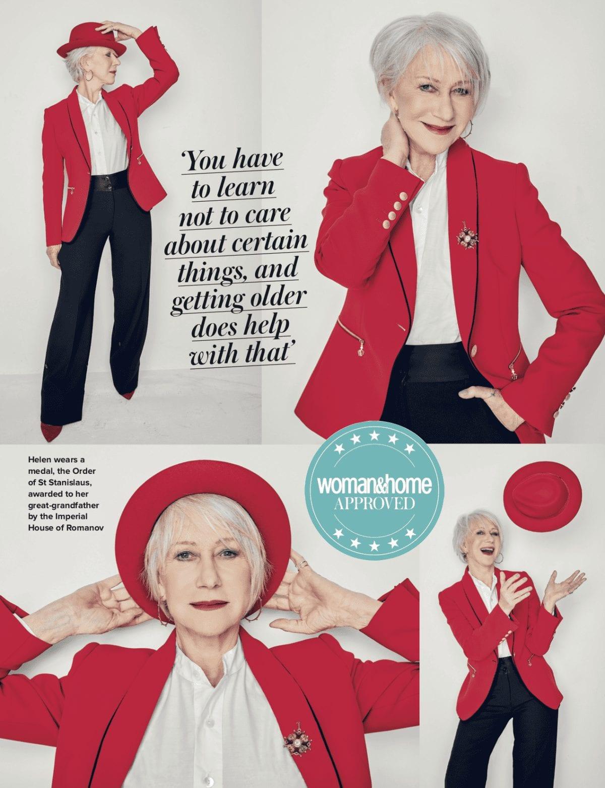 Helen Mirren wearing our Kuoni Red Jacket - Welligogs