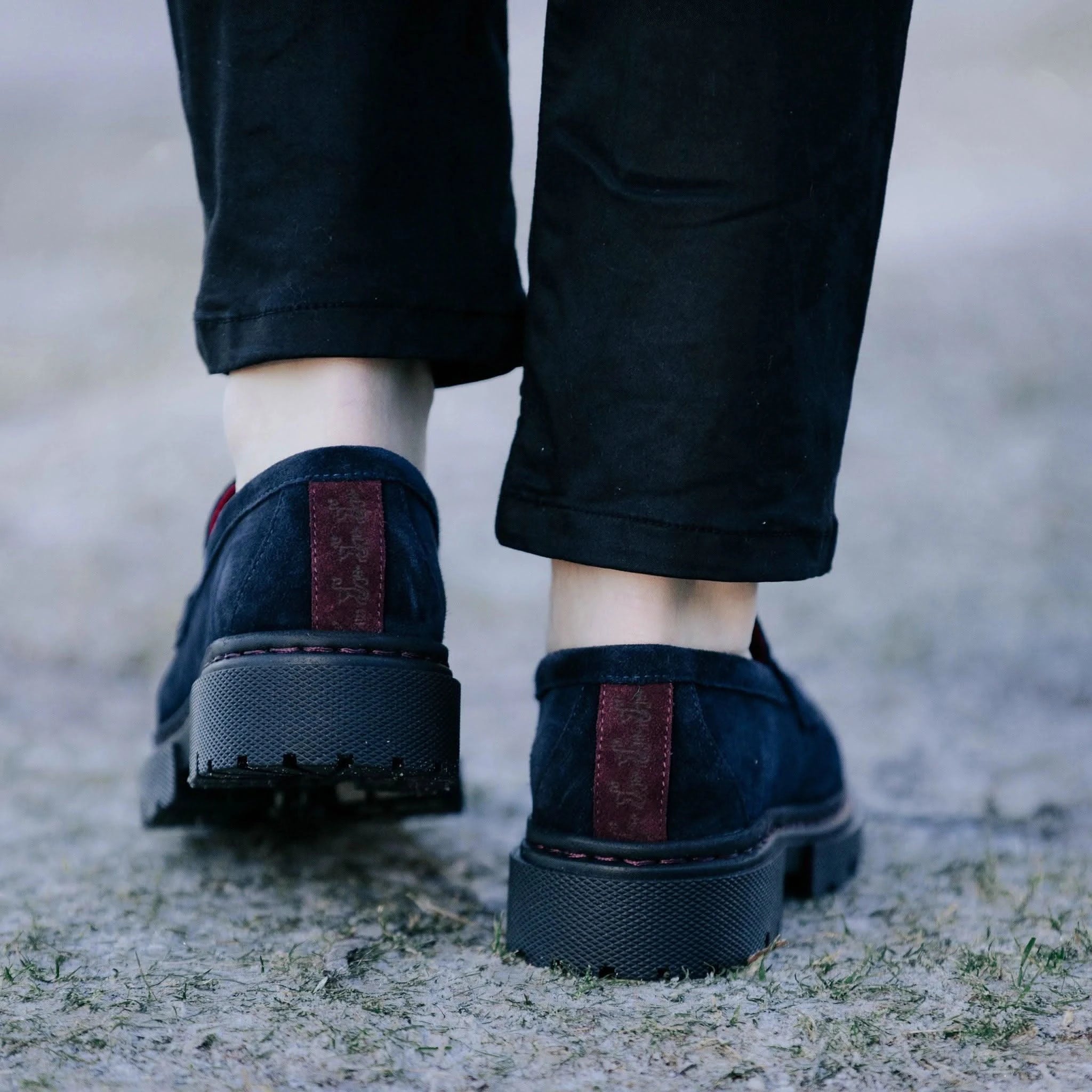 Hackney Navy Suede Loafers - Welligogs