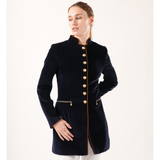 Seville Navy Velvet Coat - Welligogs