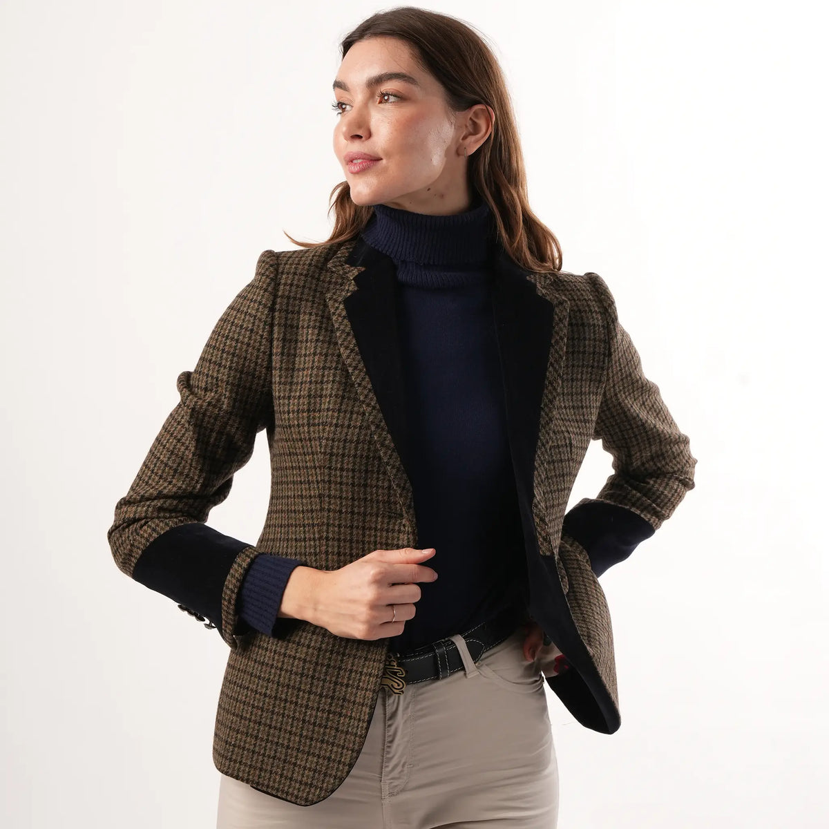 Grantham Sage Check Wool Jacket