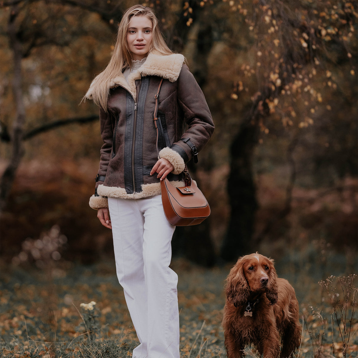 Aviator Brown Sheepskin Jacket