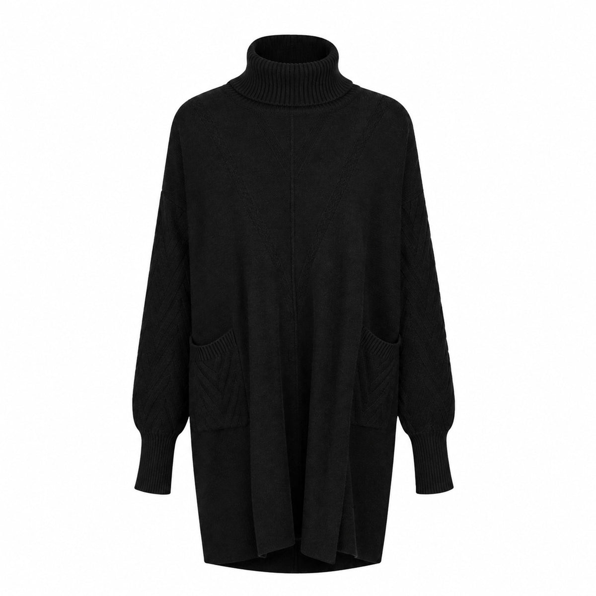 Cable Knit Black Jumper