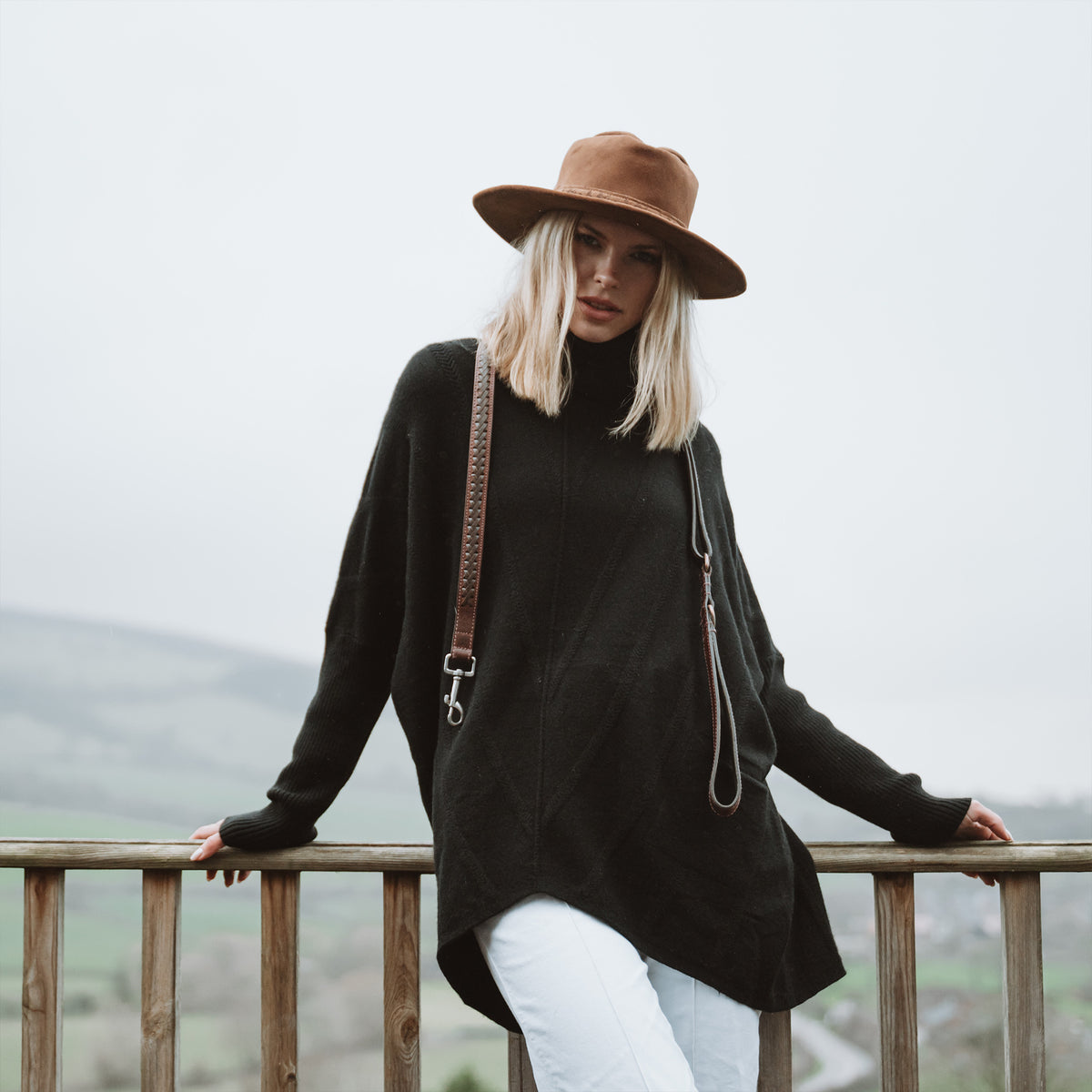 Cable Knit Black Jumper