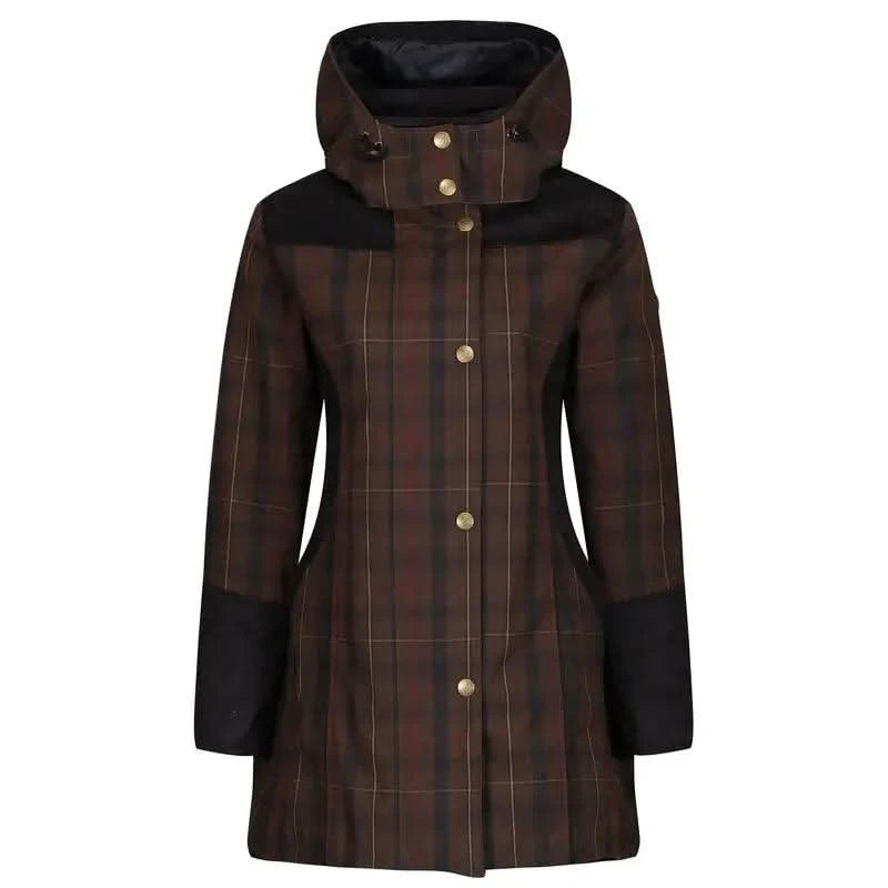 Odette Check Waterproof Coat - Welligogs