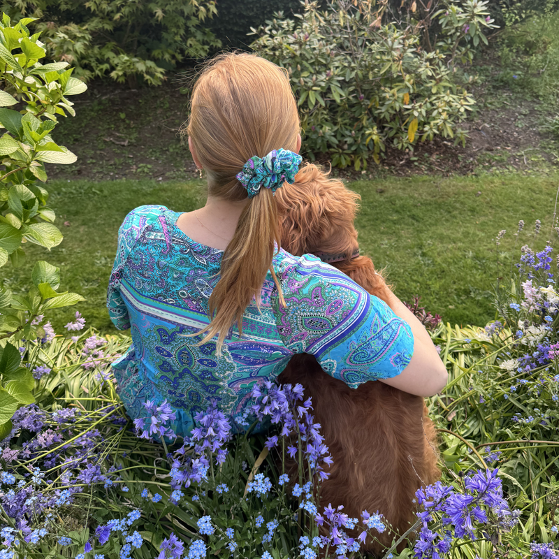 Turquoise Scrunchie