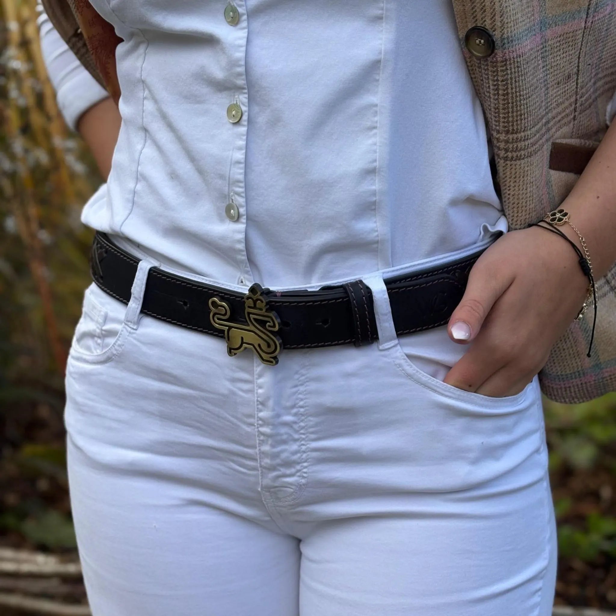 Lion Navy Belt