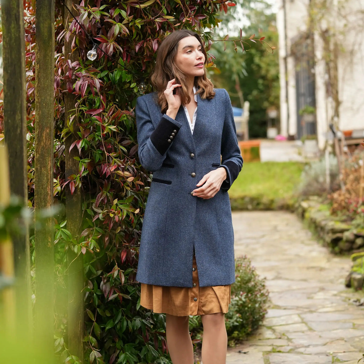 Oxford Navy Wool Coat