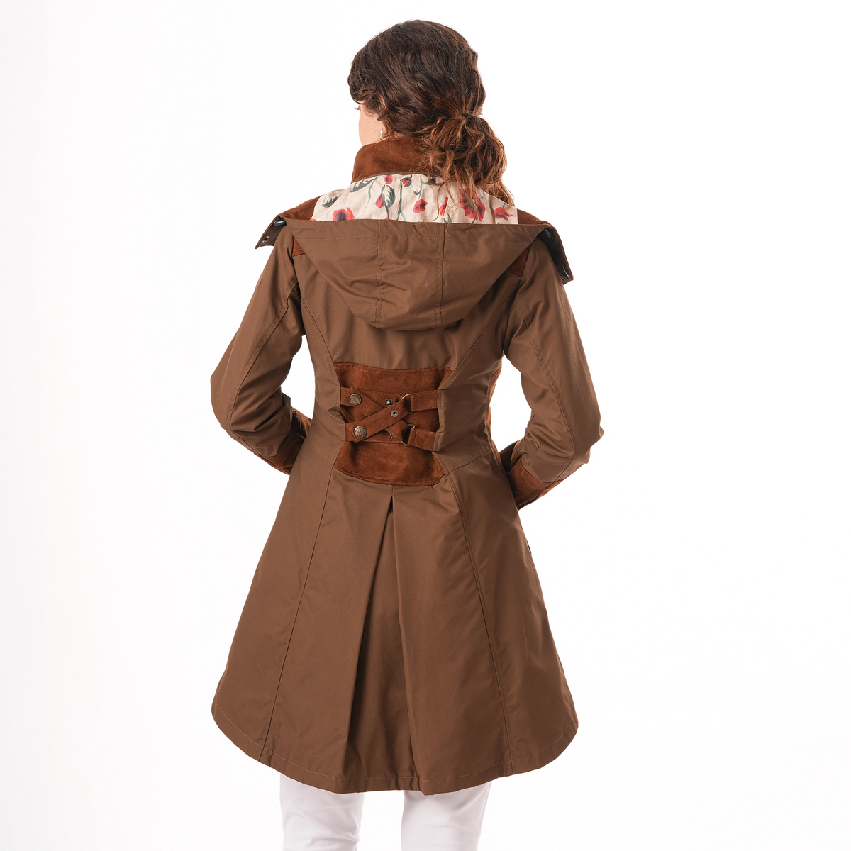 Odette Khaki Poppy Lined Waterproof Coat