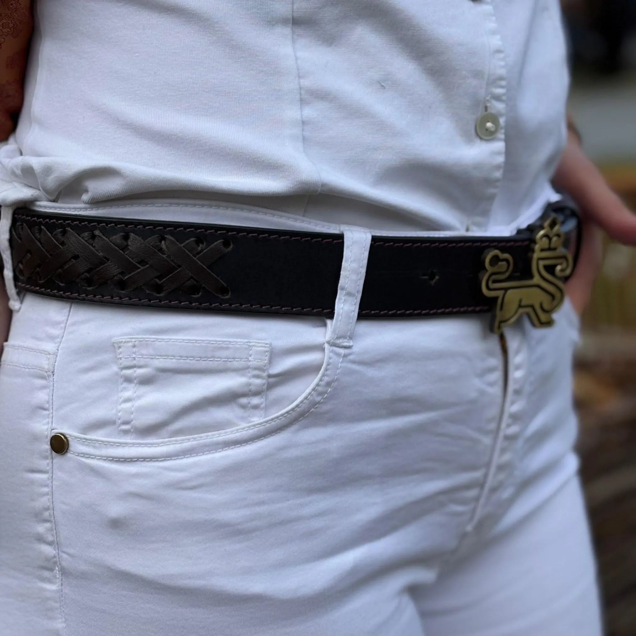 Lion Navy Belt