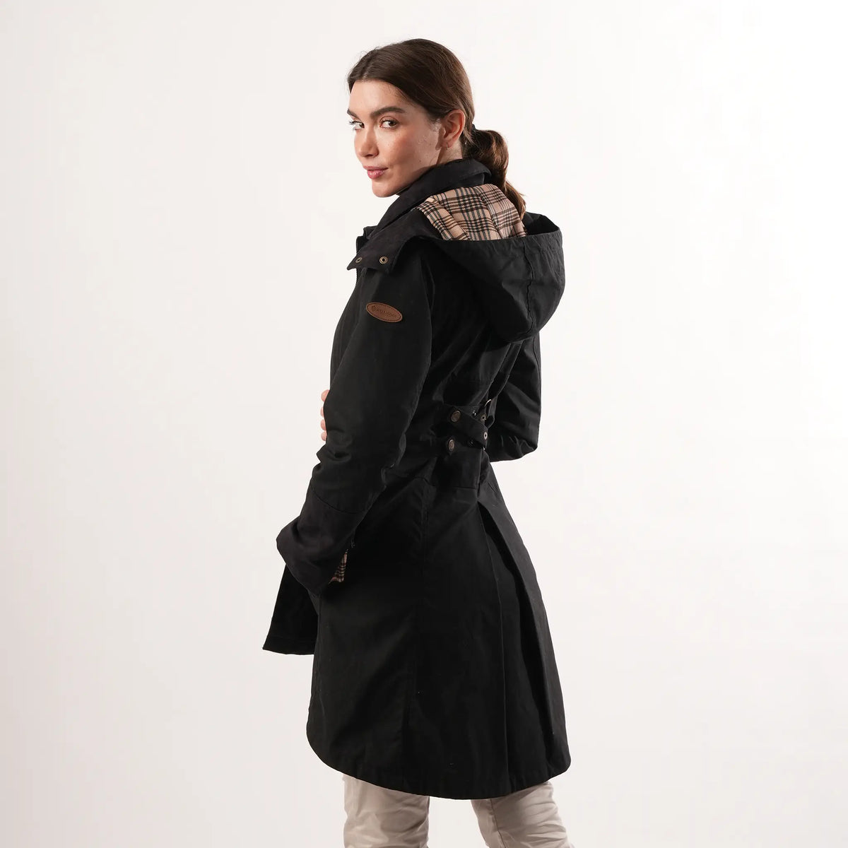 Odette Black Waterproof Coat