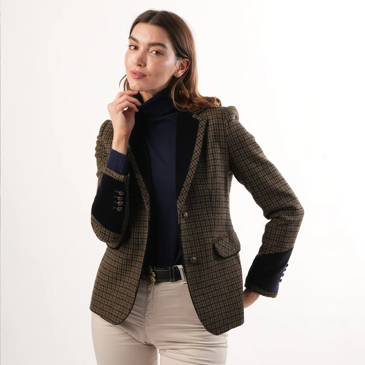 Grantham Sage Check Wool Jacket