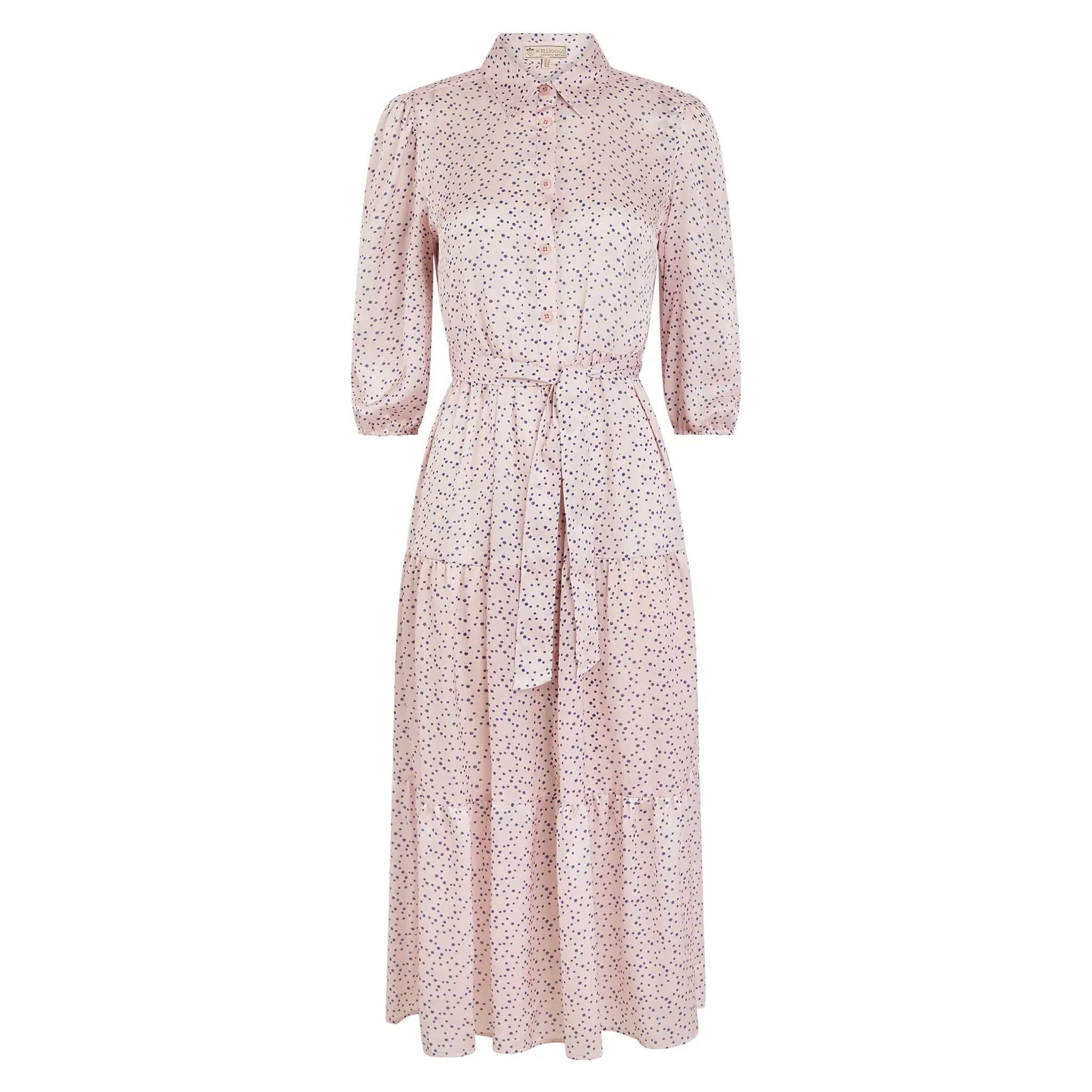 Josephine Navy Pink Spot Dress