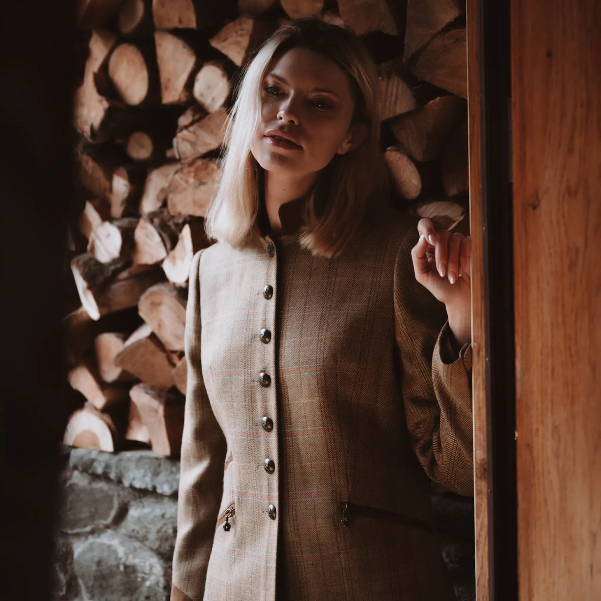 Knightsbridge Wheat Wool Jacket (Cashmere & Wool)