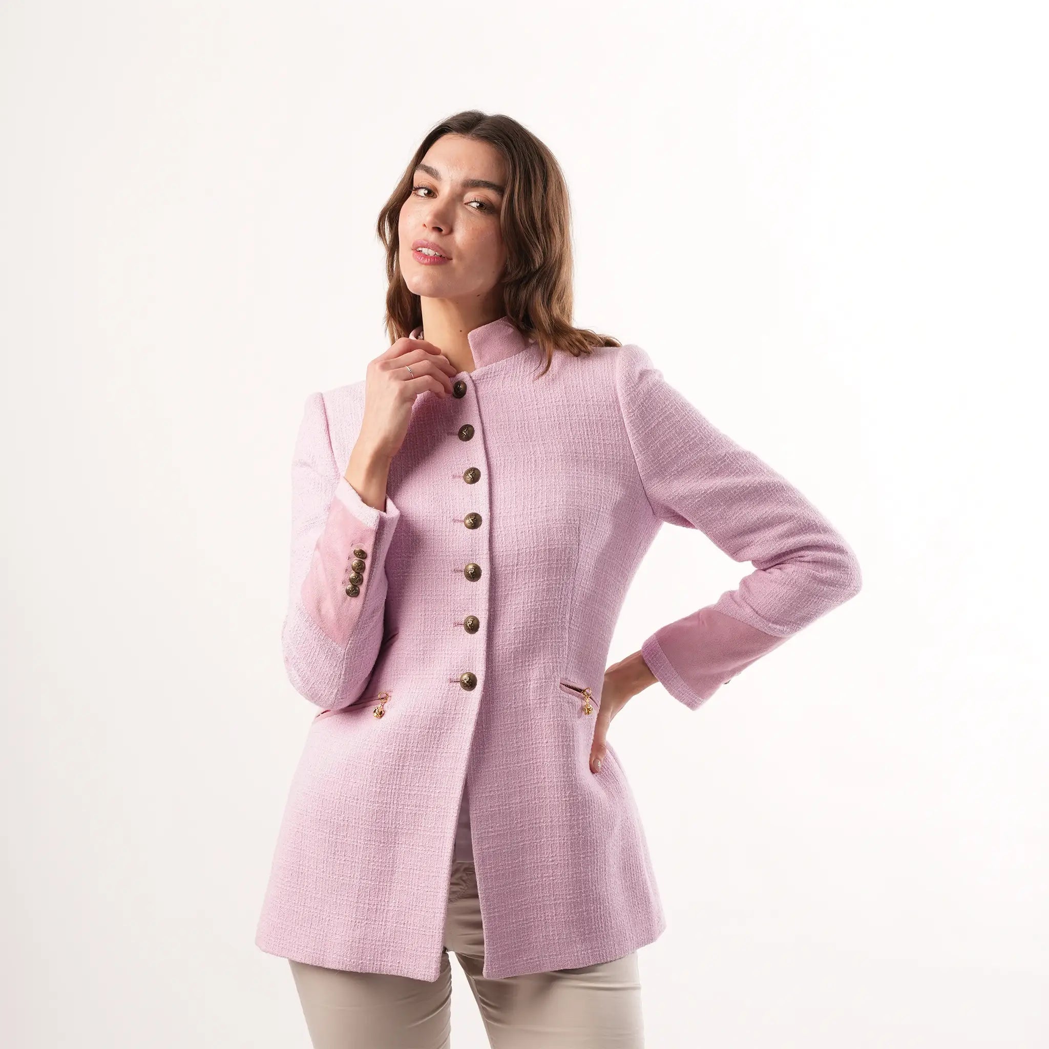 Henley Pale Pink Jacket