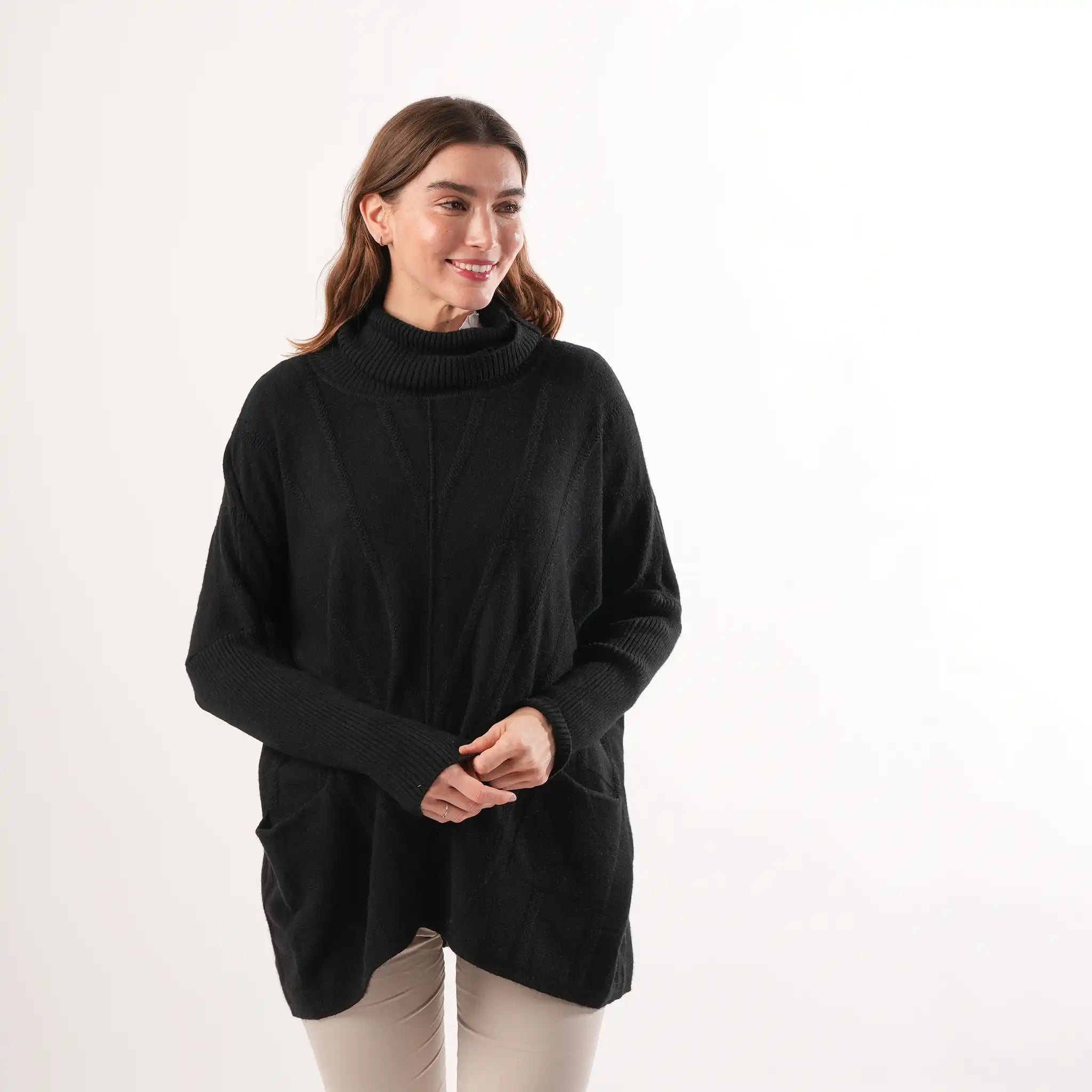 Cable Knit Black Jumper