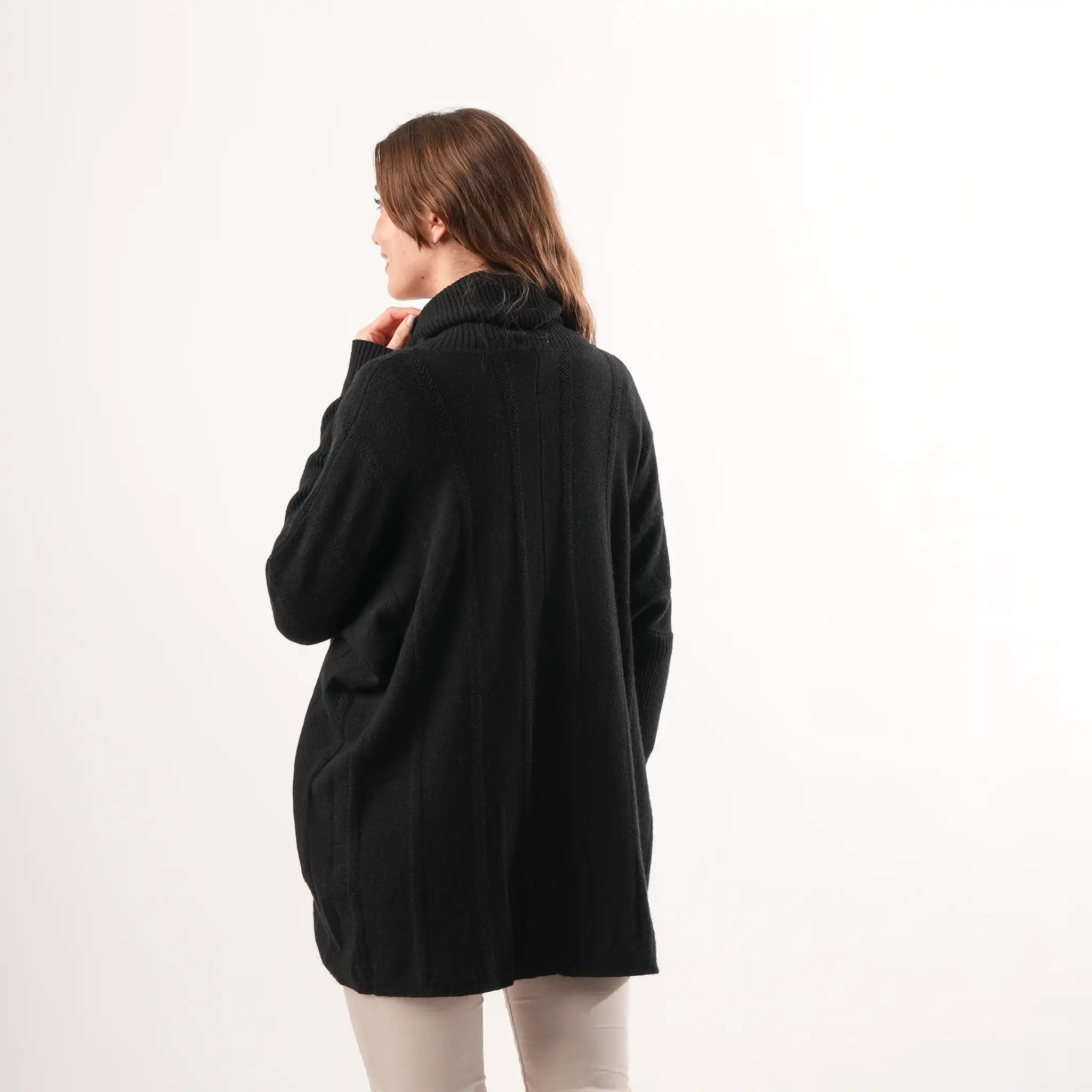 Cable Knit Black Jumper