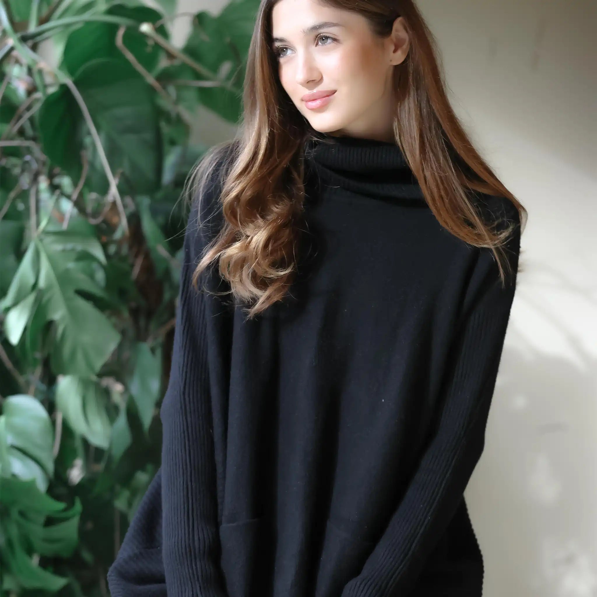 Black Ribbed Jumper