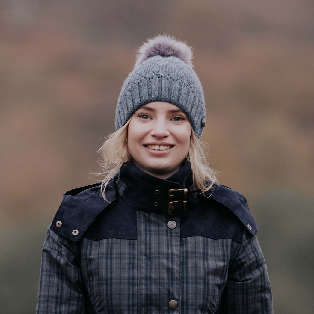 Bobble Grey Hat