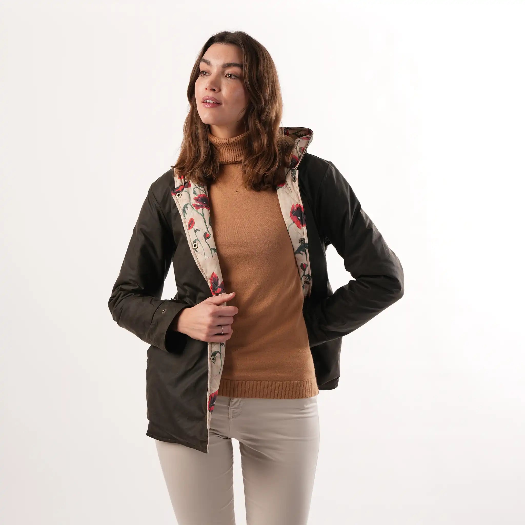 Bristol Wax Jacket Poppy Lining