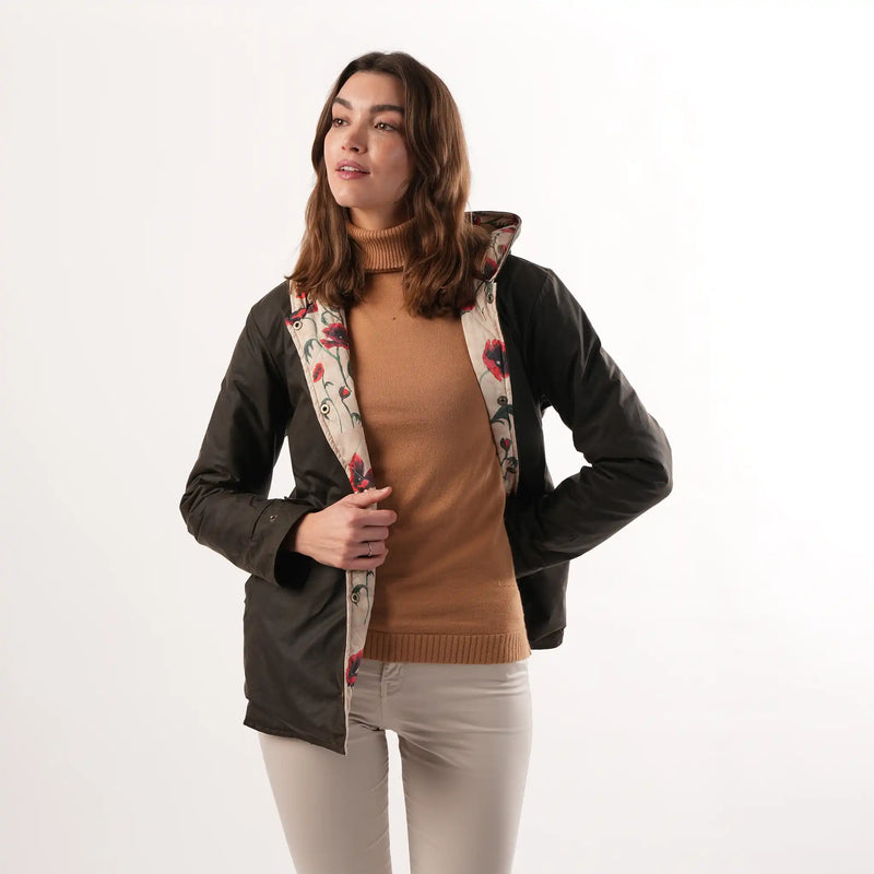 Bristol Wax Jacket Poppy Lining