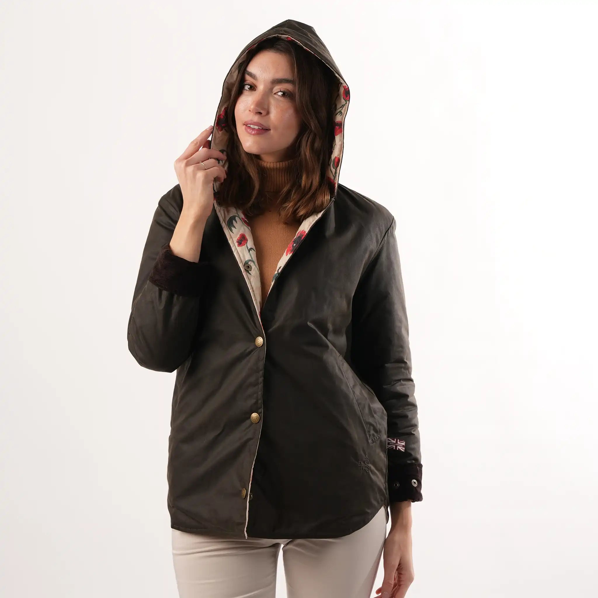 Bristol Wax Jacket Poppy Lining