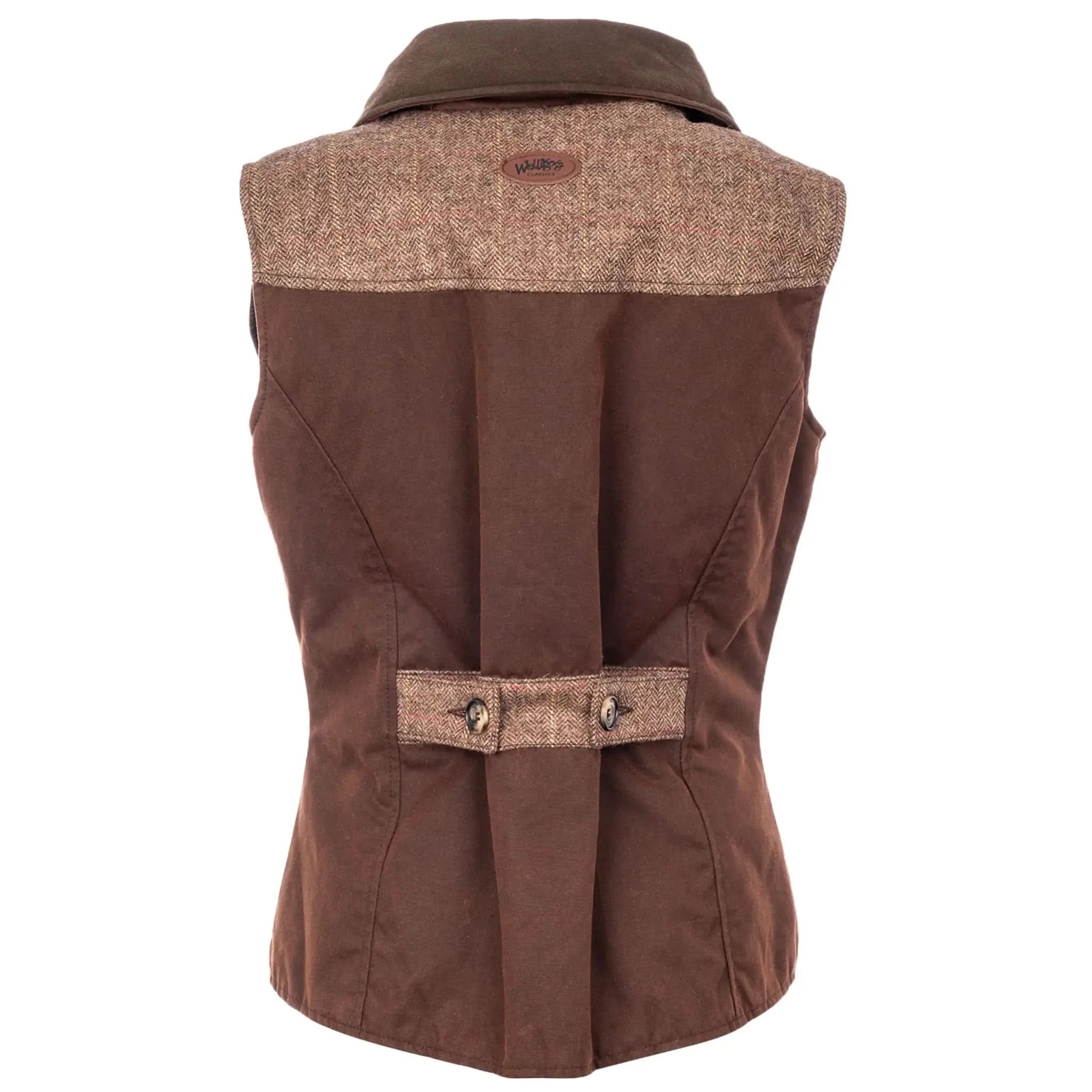 Burghley Herringbone Wax Gilet - Welligogs