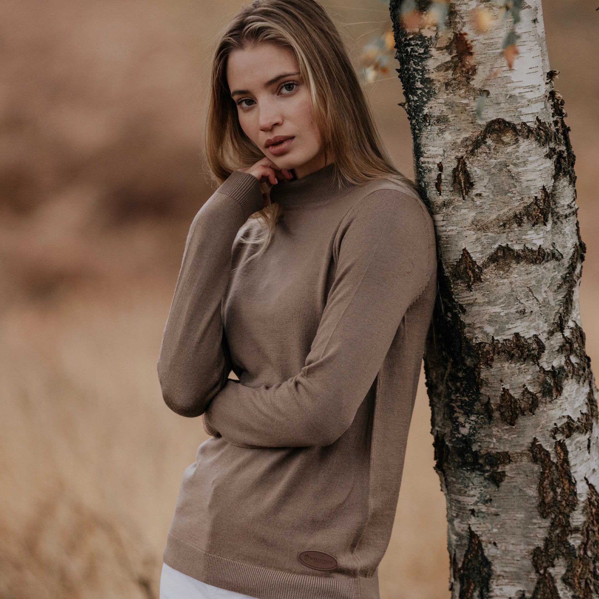 Merino Wool Turtle Neck Camel Jumper - Welligogs