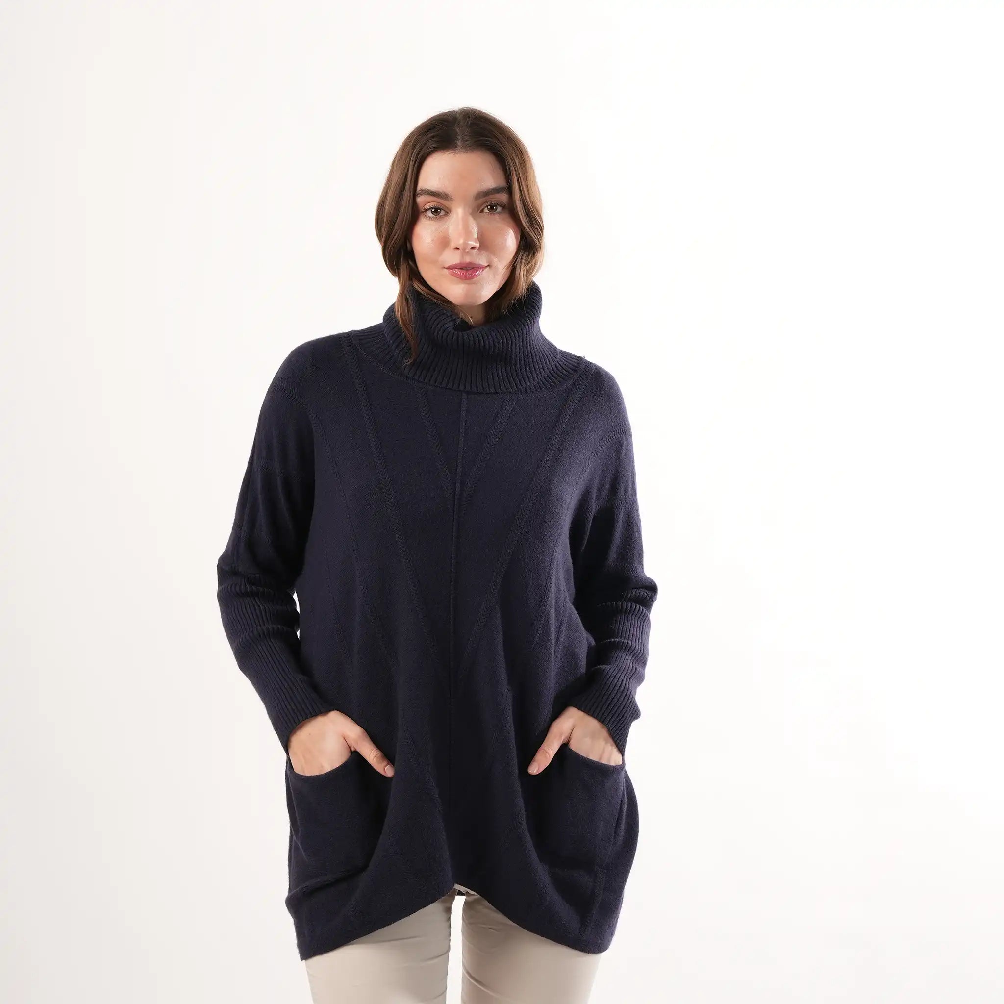 Cable Knit Navy Jumper