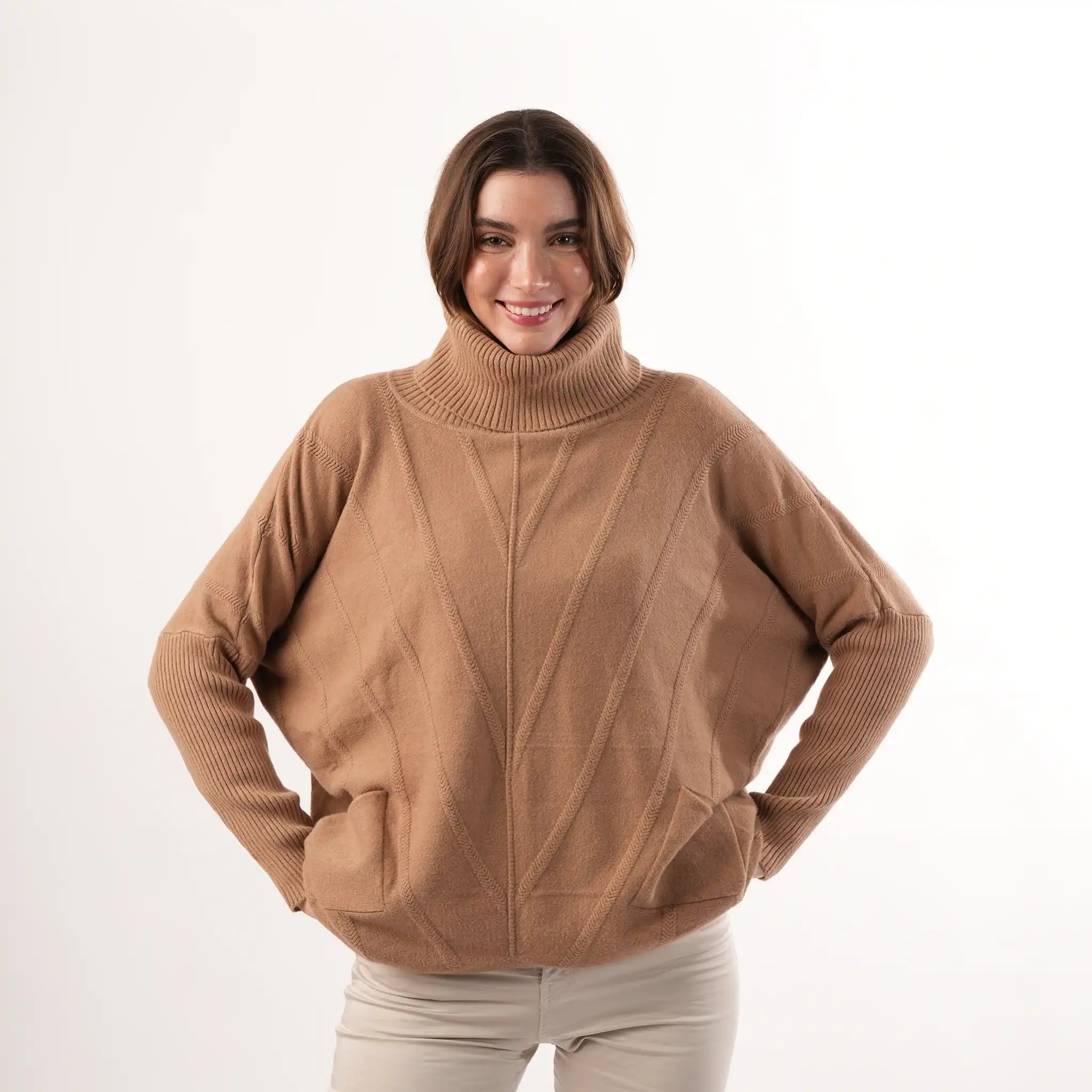 Cable Knit Camel Jumper