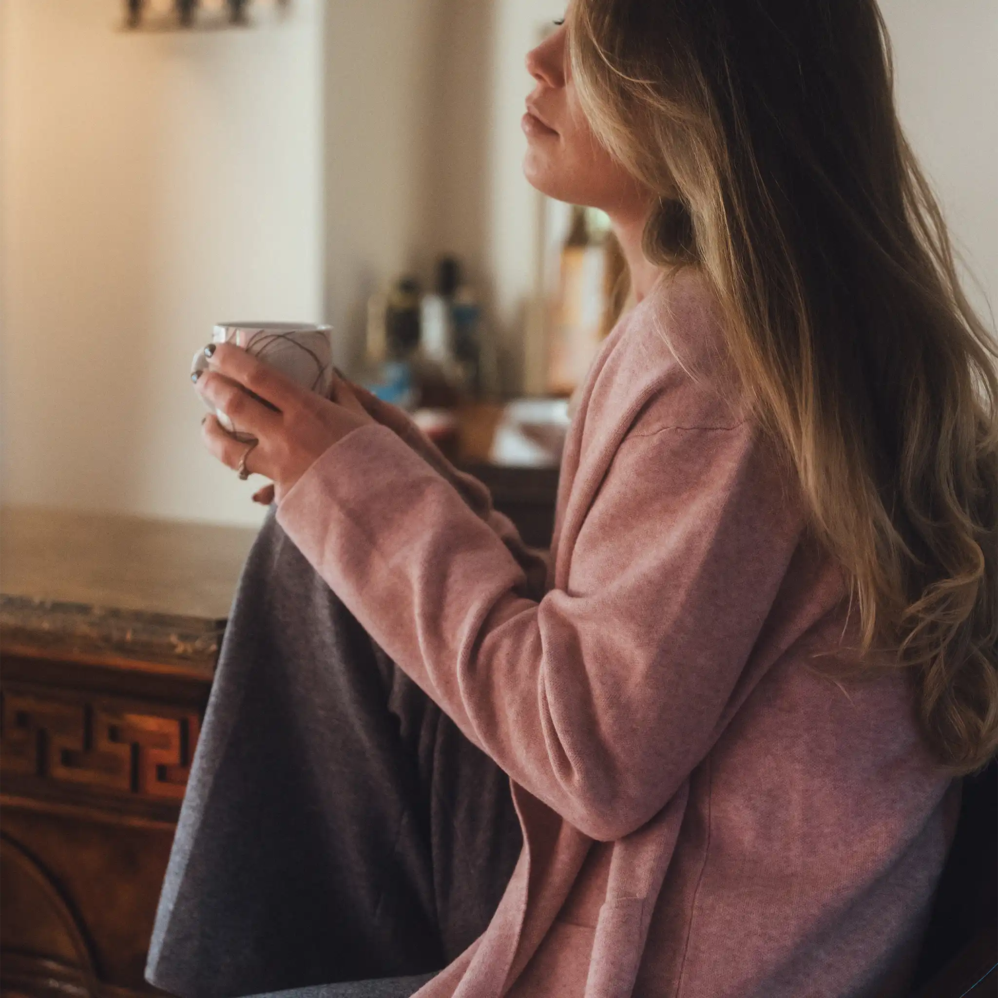 Longline Pink Cardigan