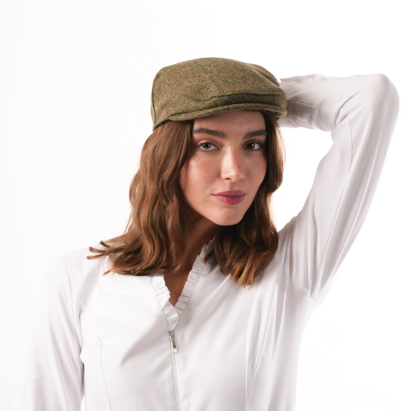 Green Newsboy Wool Cap