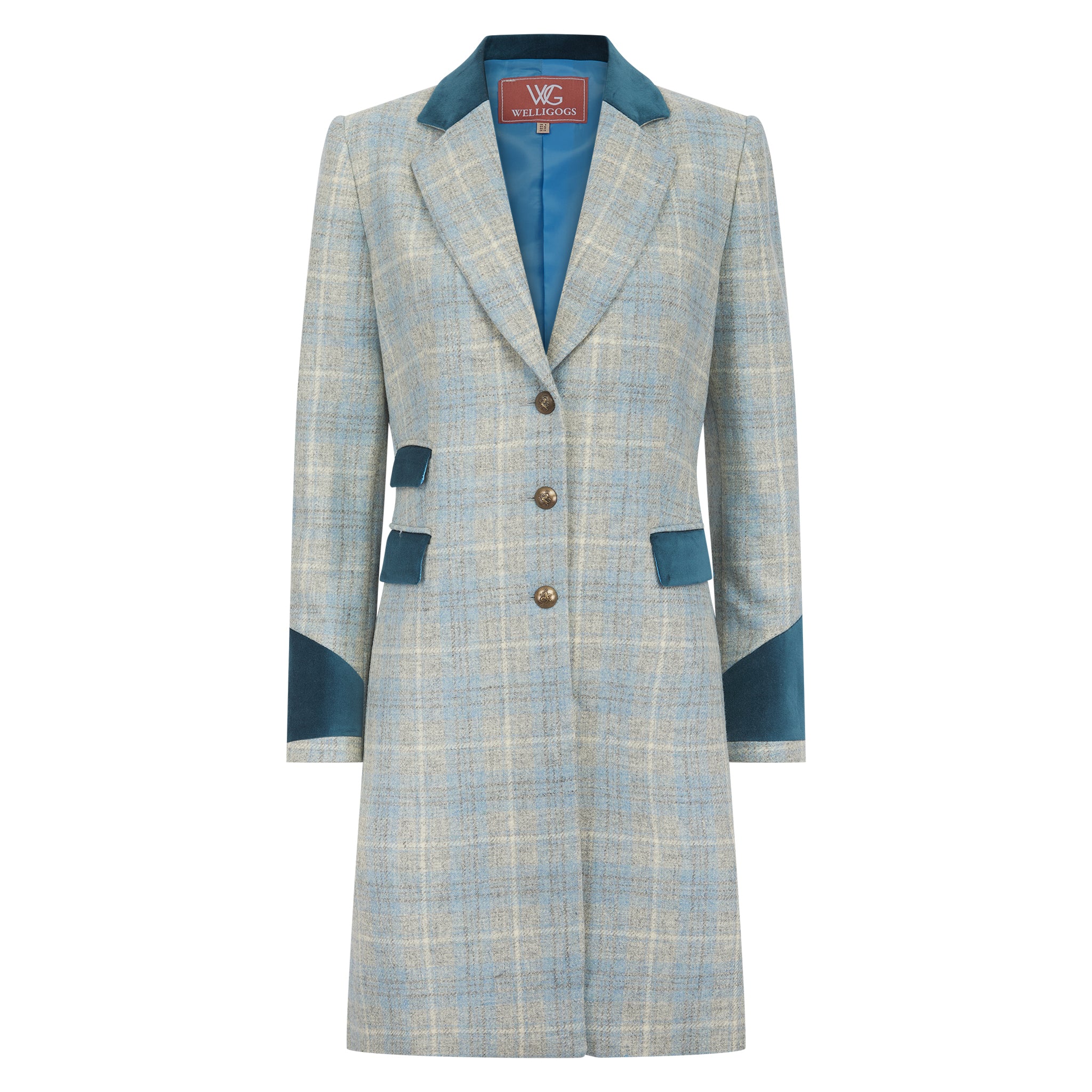 Demelza Sky Blue Wool Coat