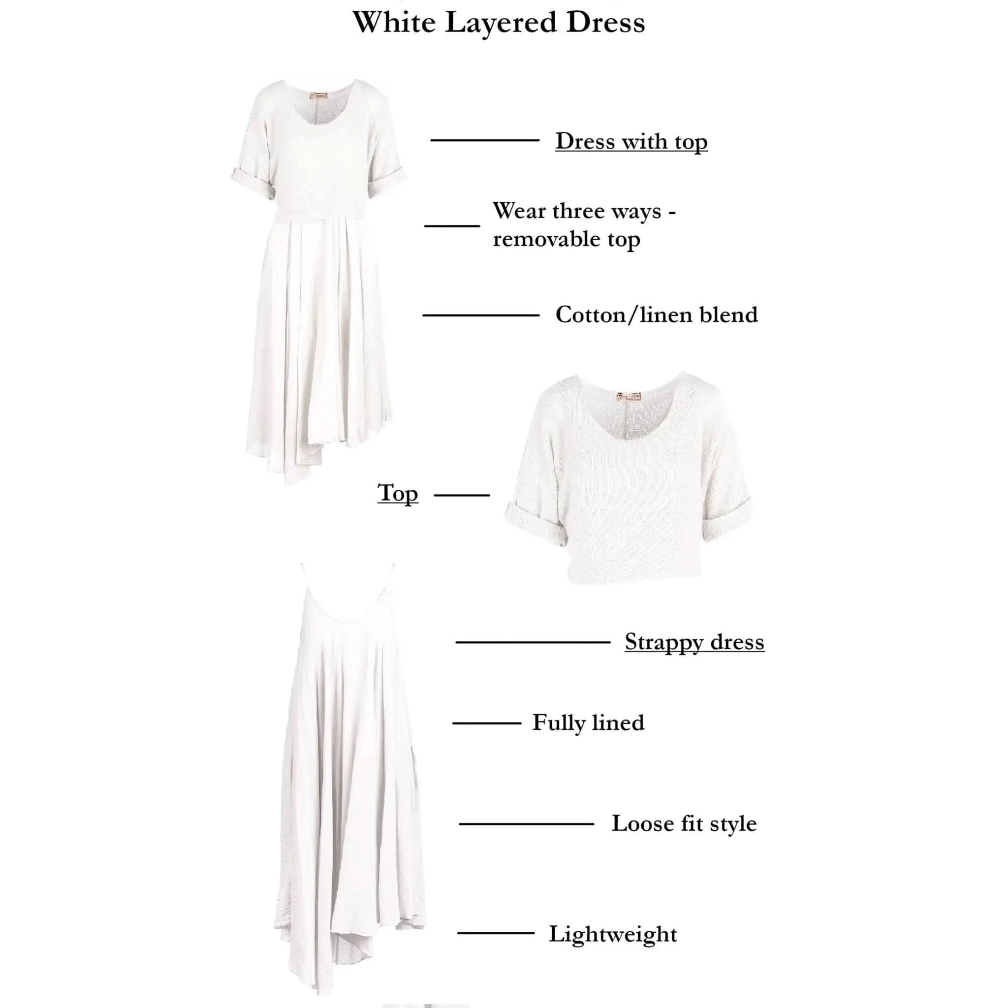 Layered White Dress - Welligogs