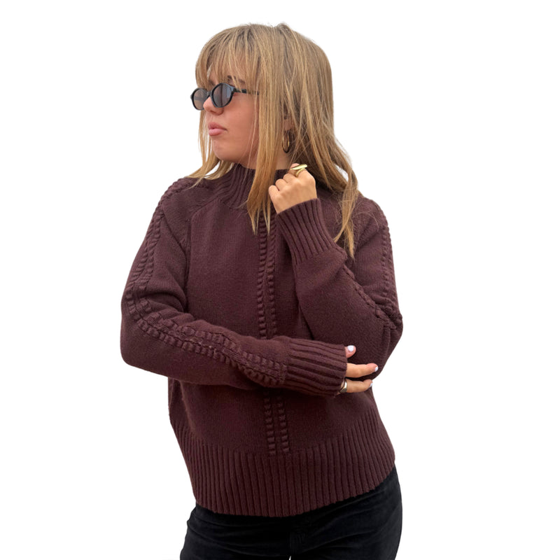 Turtleneck Dot Chocolate Jumper
