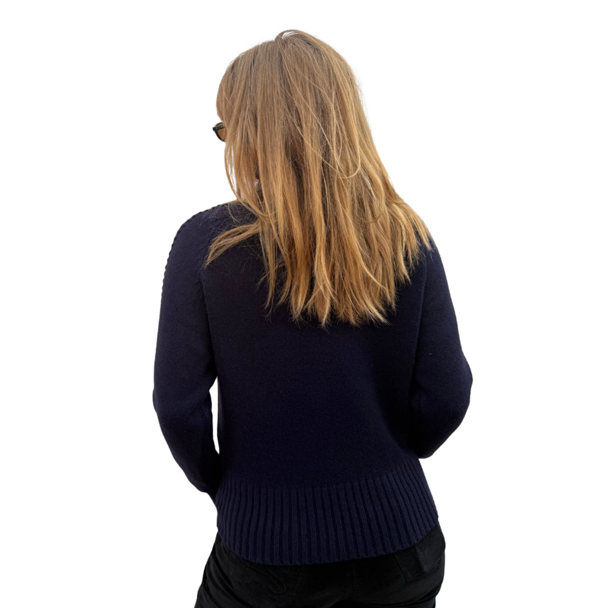 Turtleneck Dot Navy Jumper