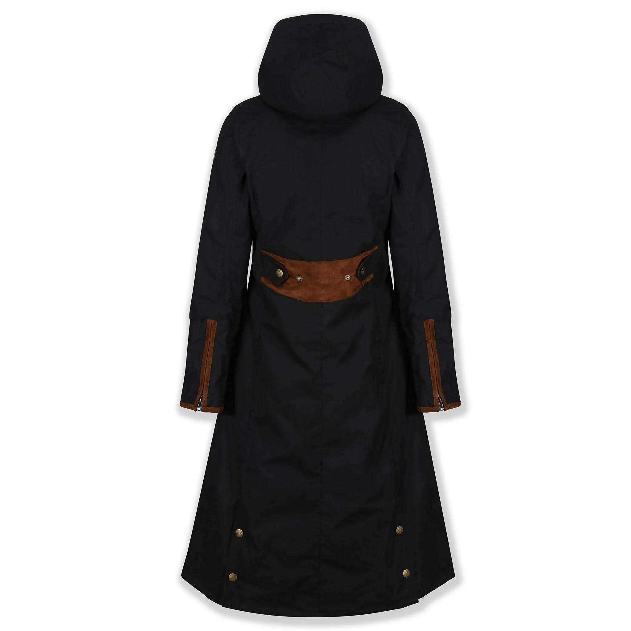 Eleanor Black Long Waterproof Coat - Welligogs