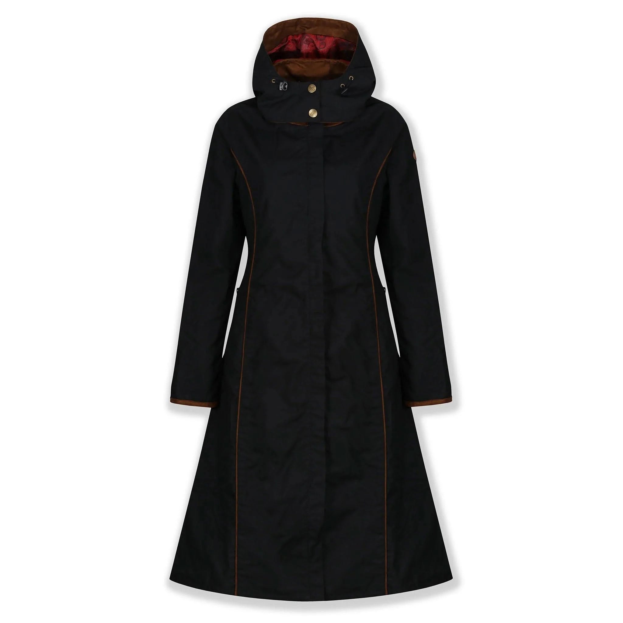 Eleanor Black Long Waterproof Coat - Welligogs