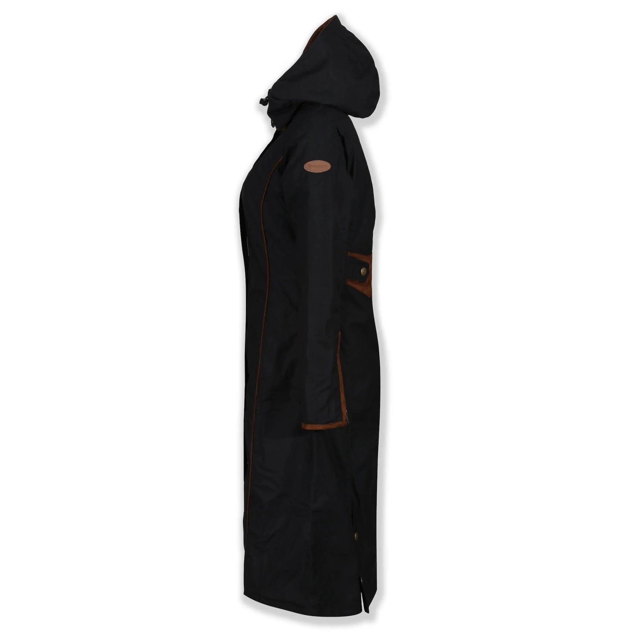 Eleanor Black Long Waterproof Coat - Welligogs