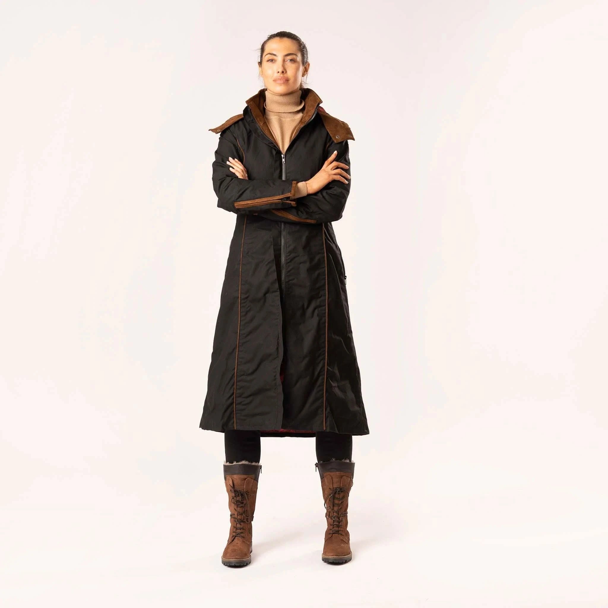 Eleanor Black Long Waterproof Coat - Welligogs