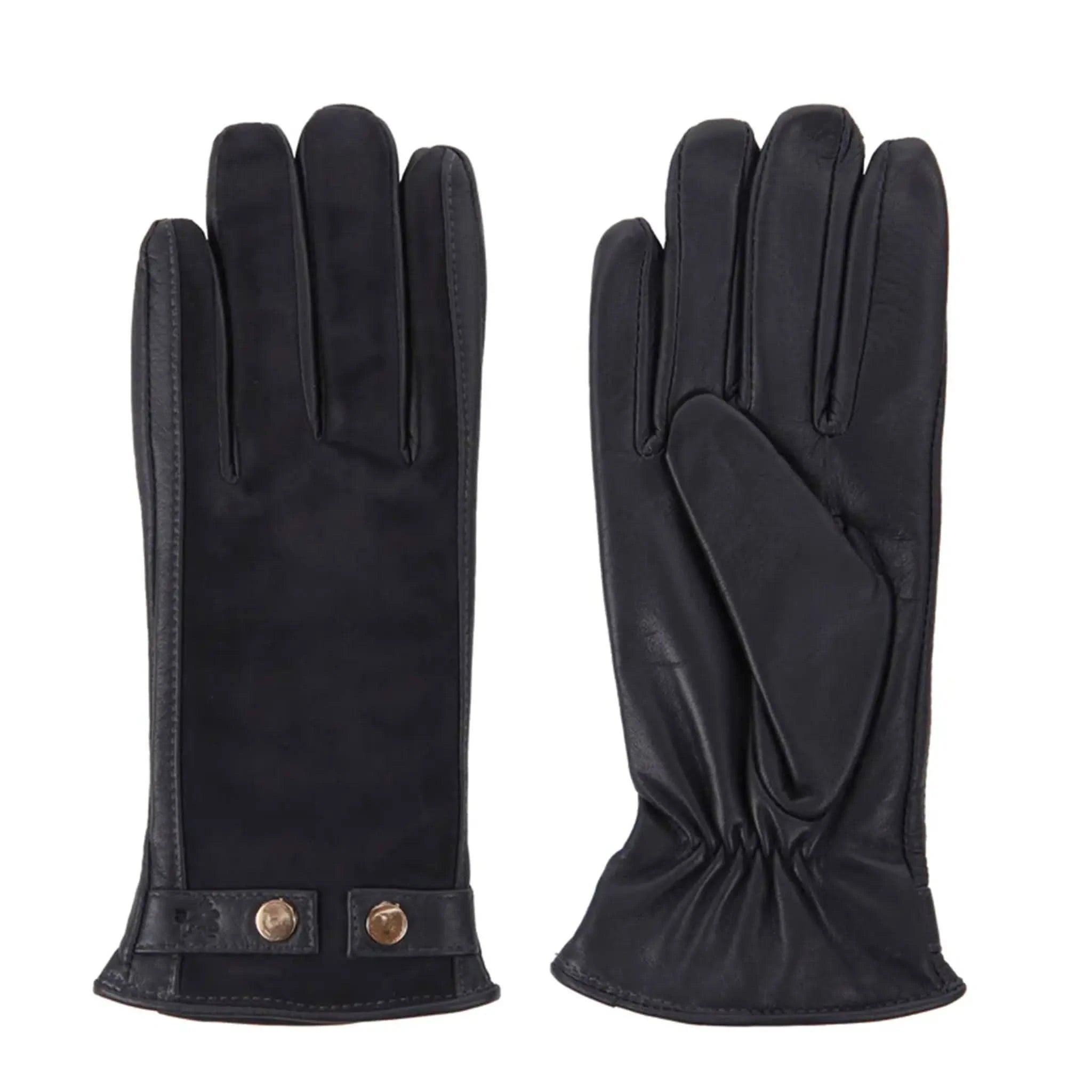 Leather & Suede Navy Gloves - Welligogs