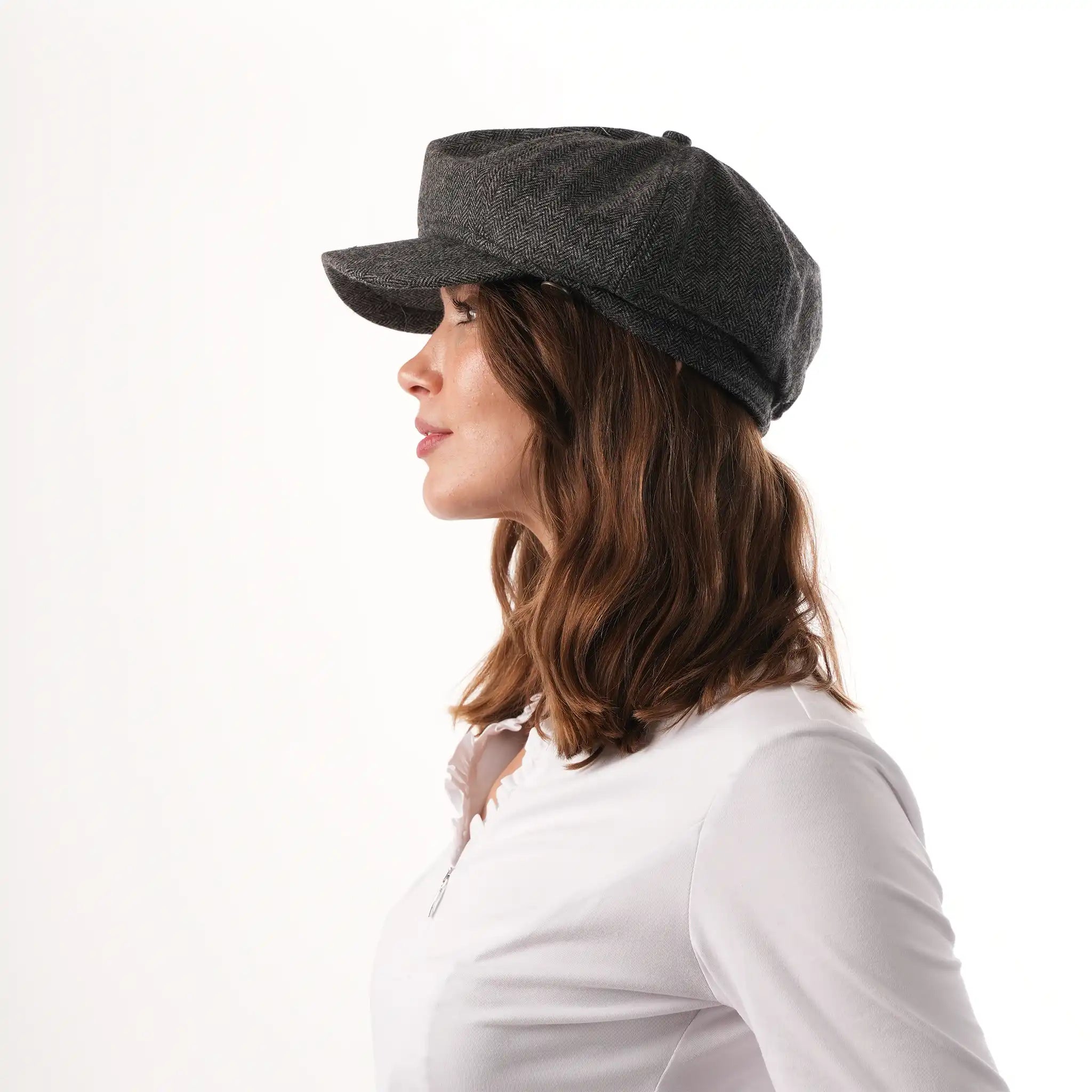 Bakerboy Grey Herringbone Cap