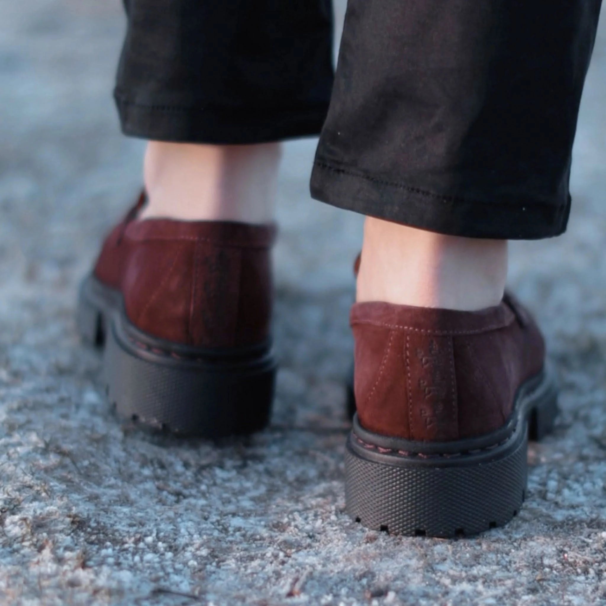 Hackney Burgundy Suede Loafers - Welligogs