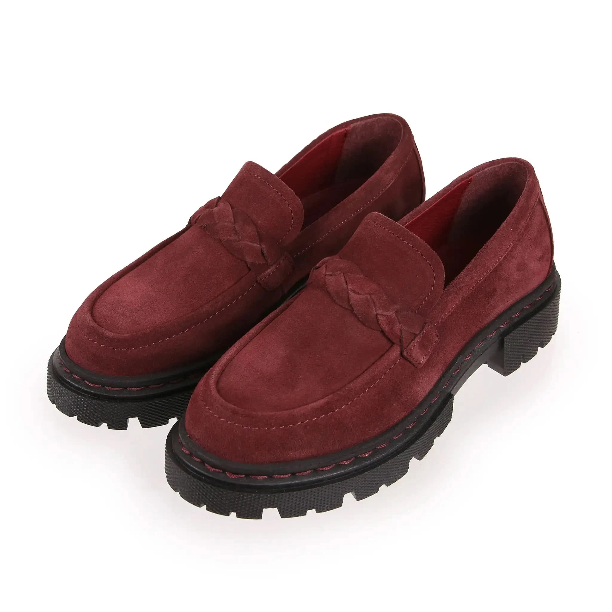 Hackney Burgundy Suede Loafers - Welligogs