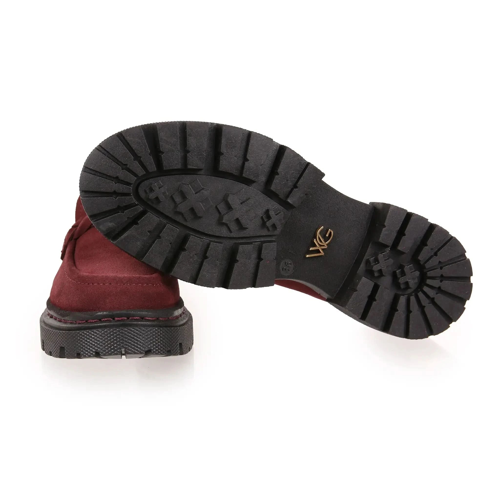 Hackney Burgundy Suede Loafers - Welligogs