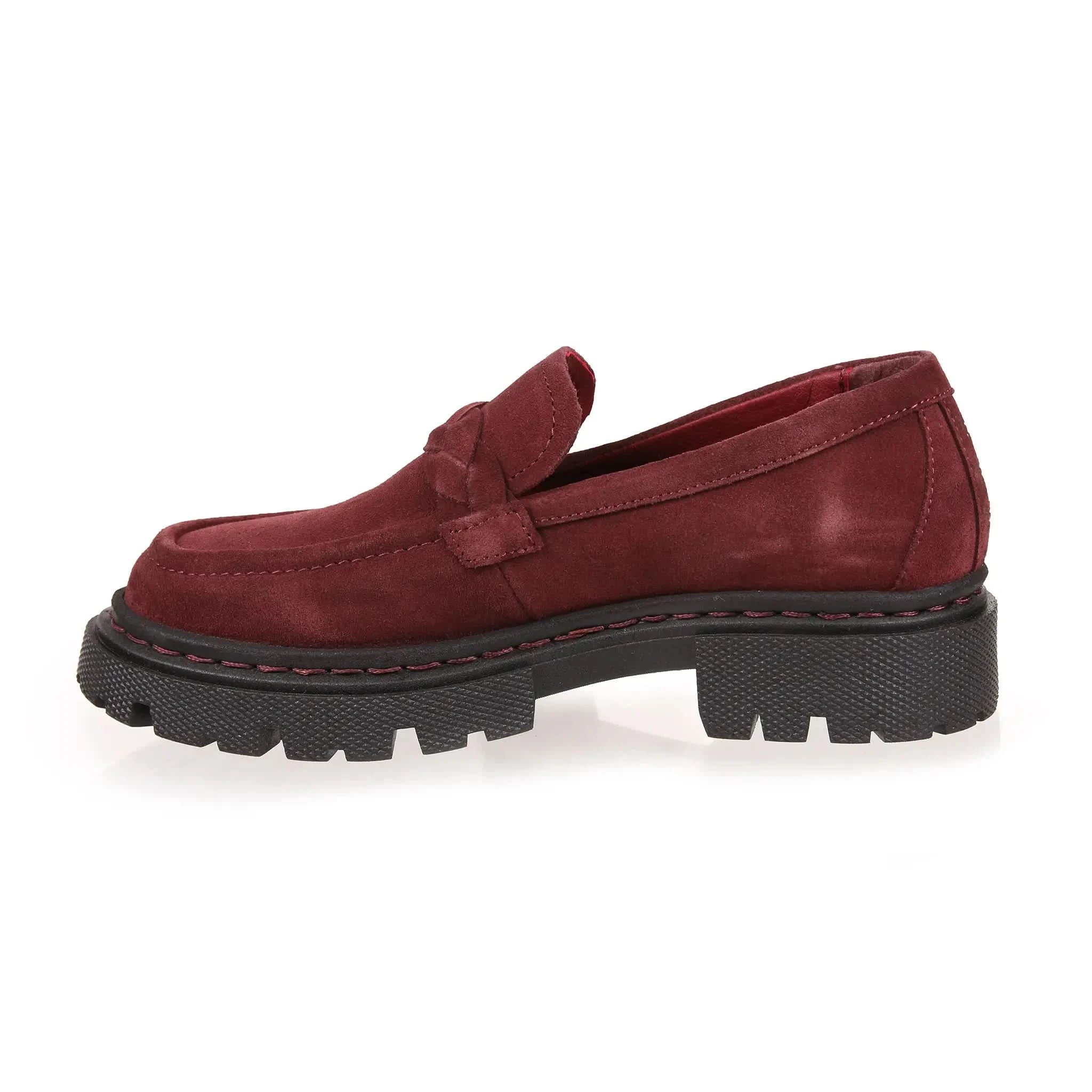 Hackney Burgundy Suede Loafers - Welligogs