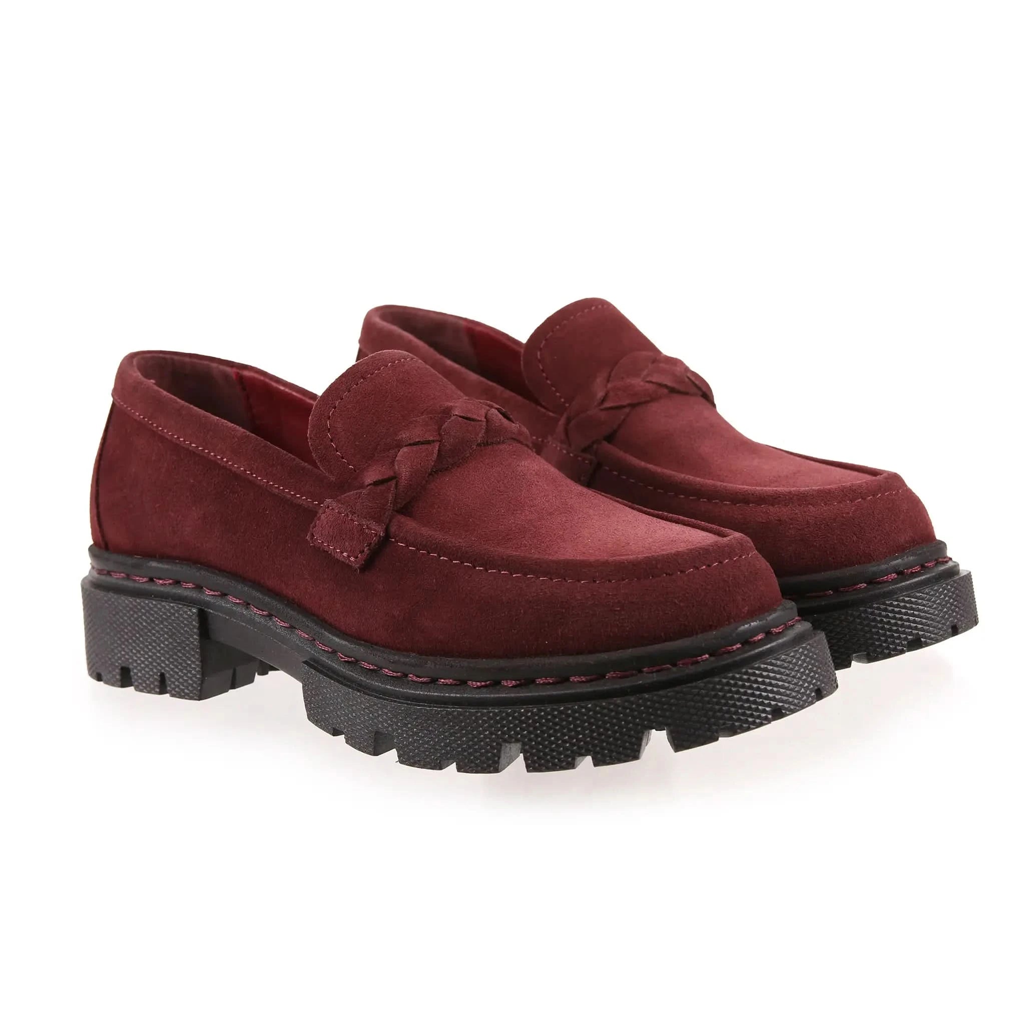 Hackney Burgundy Suede Loafers - Welligogs