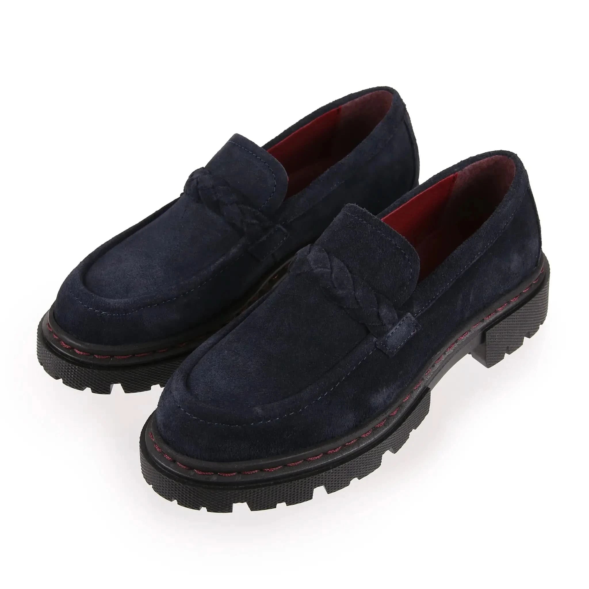 Hackney Navy Suede Loafers - Welligogs