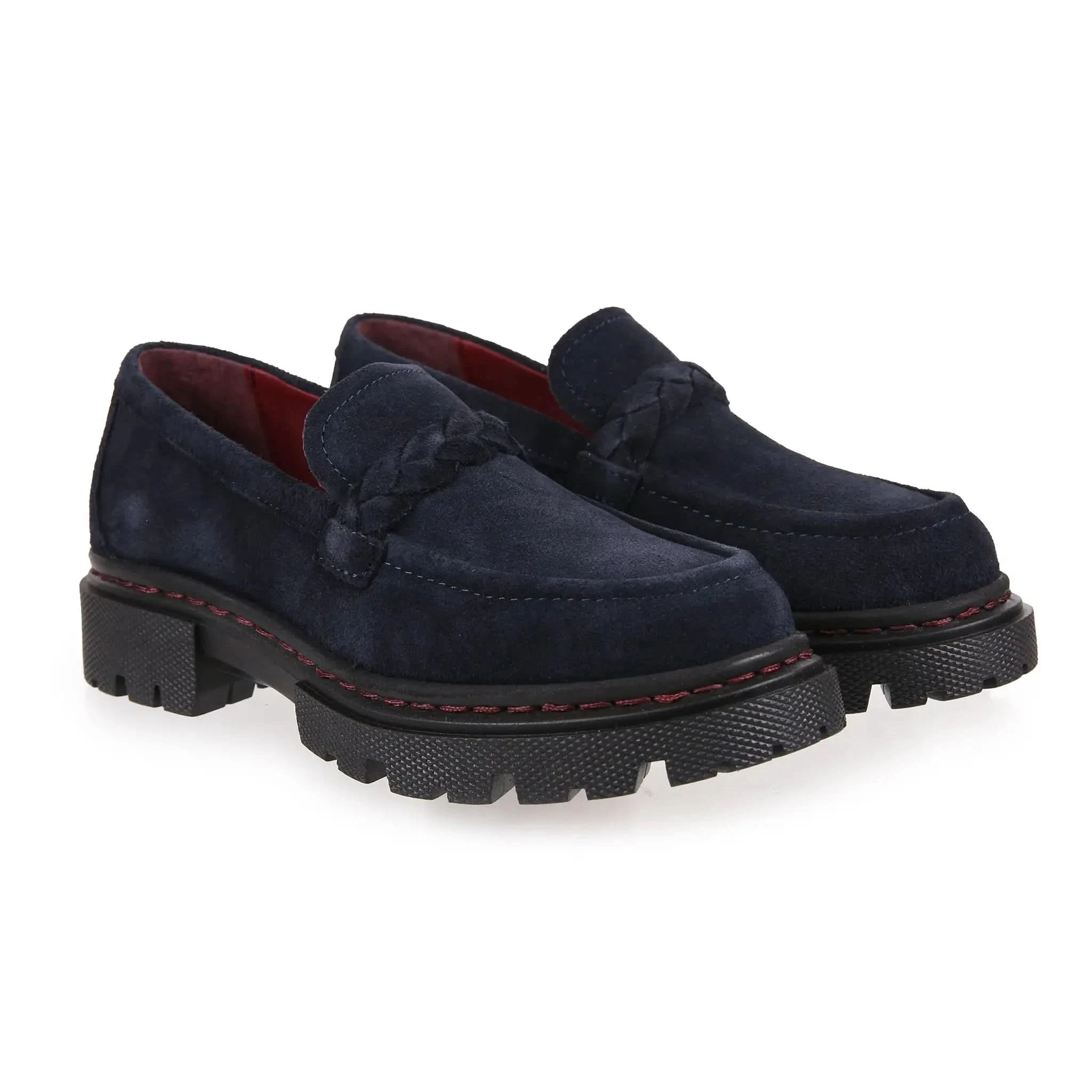 Hackney Navy Suede Loafers - Welligogs