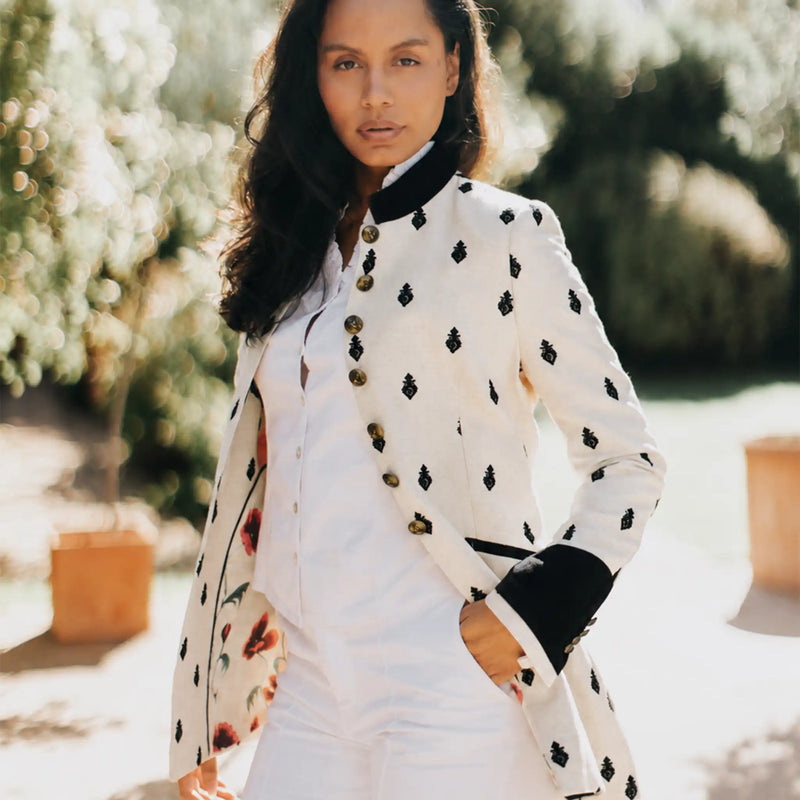 Henley Embroidered Jacket